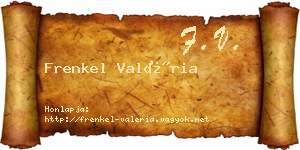Frenkel Valéria névjegykártya